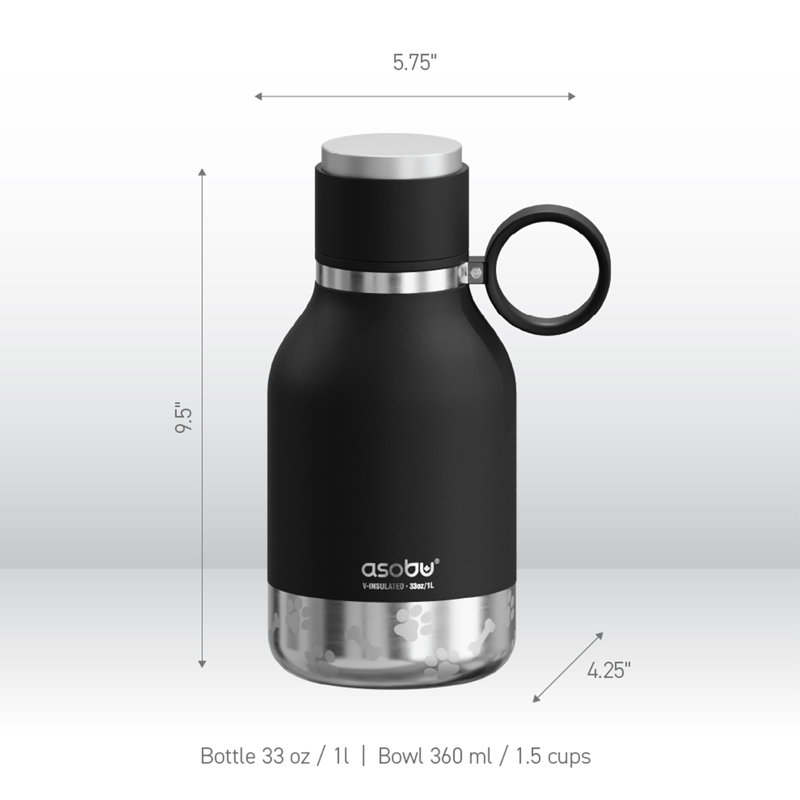 Asobu 975ml Double Wall Insulated Stainless Steel Water Bottle