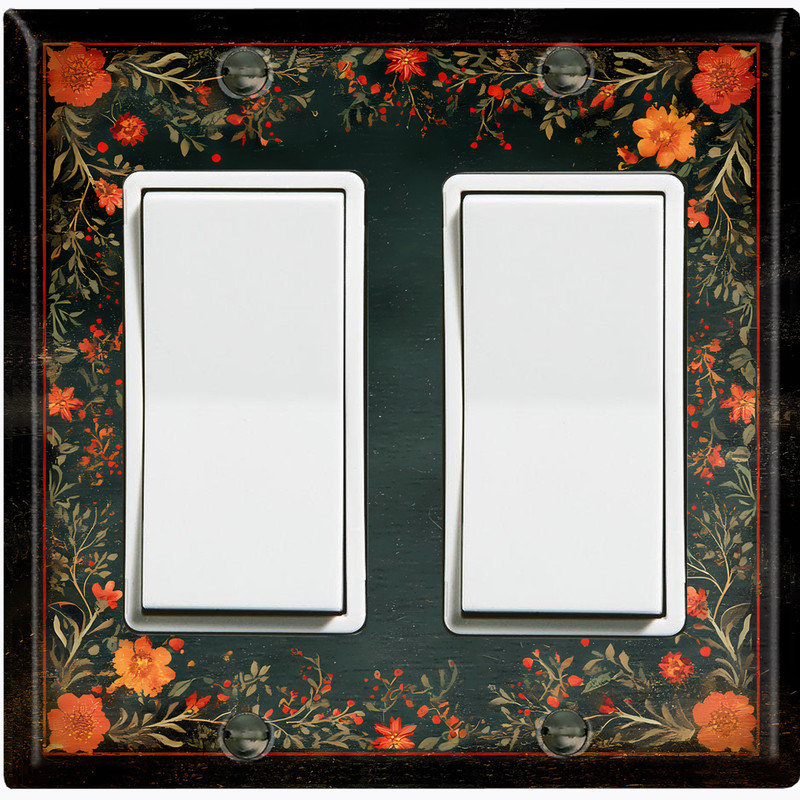 Couvercle de plaque d'interrupteur en métal; Chaise berçante GFI 2 bandes US, # 6 Double GFI / Rocker