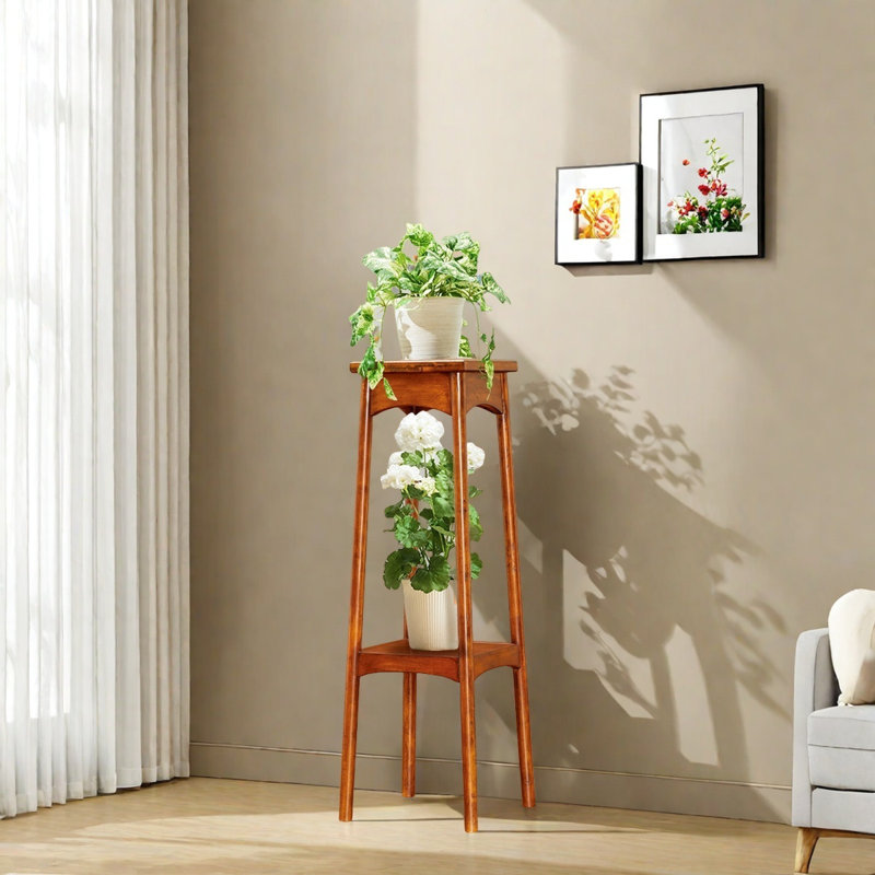 Porte-fleurs en bois massif pour un usage domestique simple