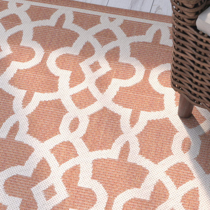 Herefordshire Performance Geometric Indoor/Outdoor Area Rug, Rectangle 2'7" x 5'