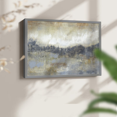 Cool Grey Horizon I -Framed Print - Restickable