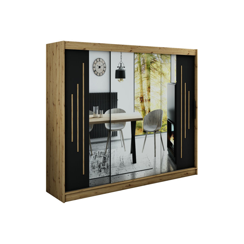 Lim 2 Door Manufactured Wood Wardrobe, 200 H x 250 W x 62 D cm