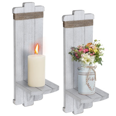 Farmhouse Wall Decor Candle Sconces 2 Pcs