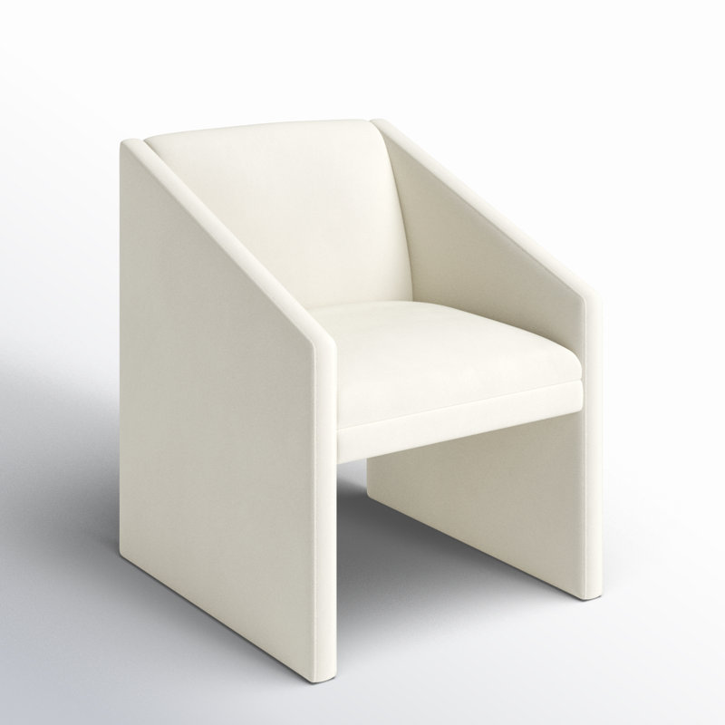 Dimeo Upholstered Armchair, Ivory Velvet