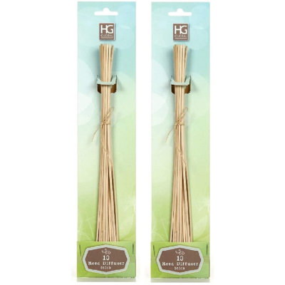 Hosley Set of 2 Diffuser Replacement Reed Sticks Great Decor 10 Inch high. Ideal Gift for Wedding DIY Crafting Spa Aromatherapy with Diffuser Glass Bottles