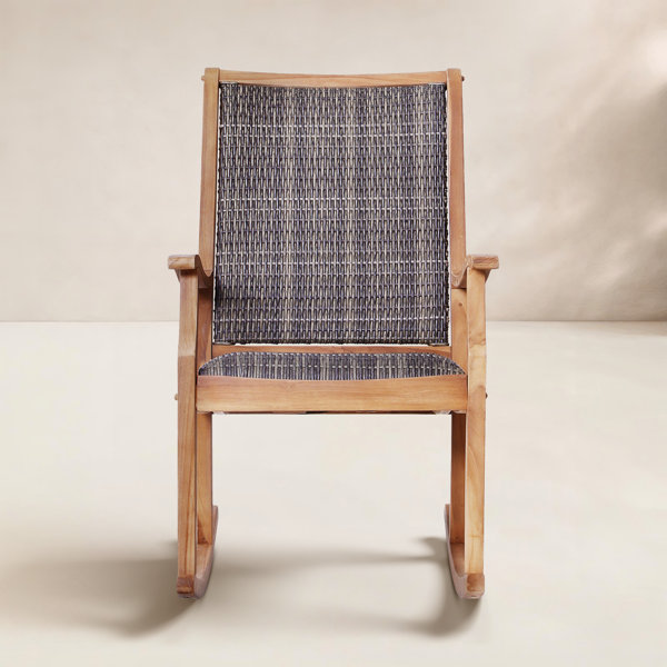Bayou Breeze Annachiara Teak Outdoor Rocking Chair & Reviews | Wayfair