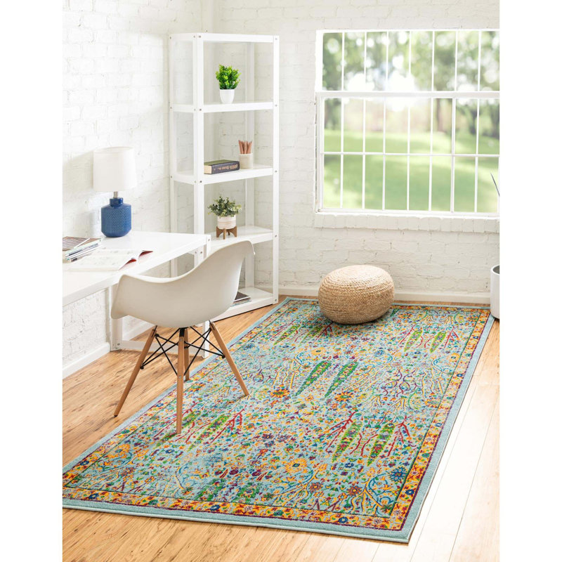 Floral Indoor Rug, Rectangle 7'10" x 10'