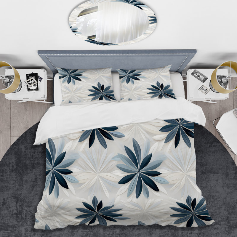 Nordic Tranquility - Ensemble de housse de couette géométrique - Microfibre de polyester