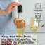 Deiss Lux 2-Piece Wine Bottle Stopper Set, Reusable Vacuum Wine Preservers With Date Markers
