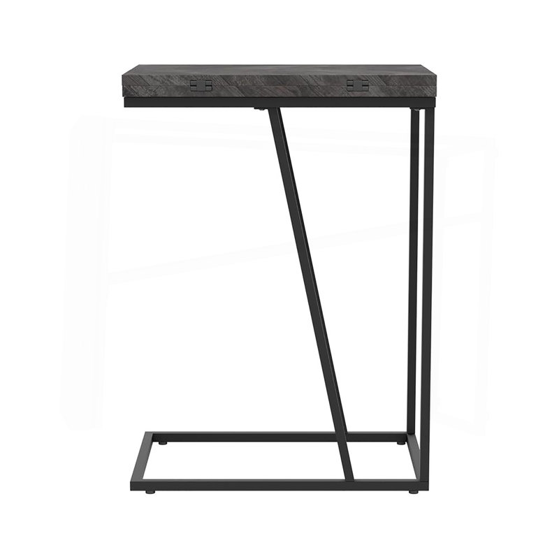 Table d'appoint Herringbone And Sandy, 25.25" H x 18" L x 23" W, Gray 1