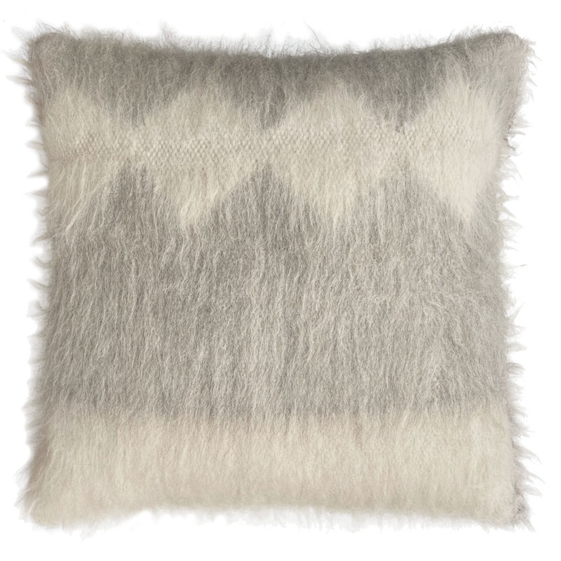 Coussin décoratif rustique en fibre recyclée L 35 po Fibre par Auskin pour l'intérieur, H 35 po x l 35 po, Carré