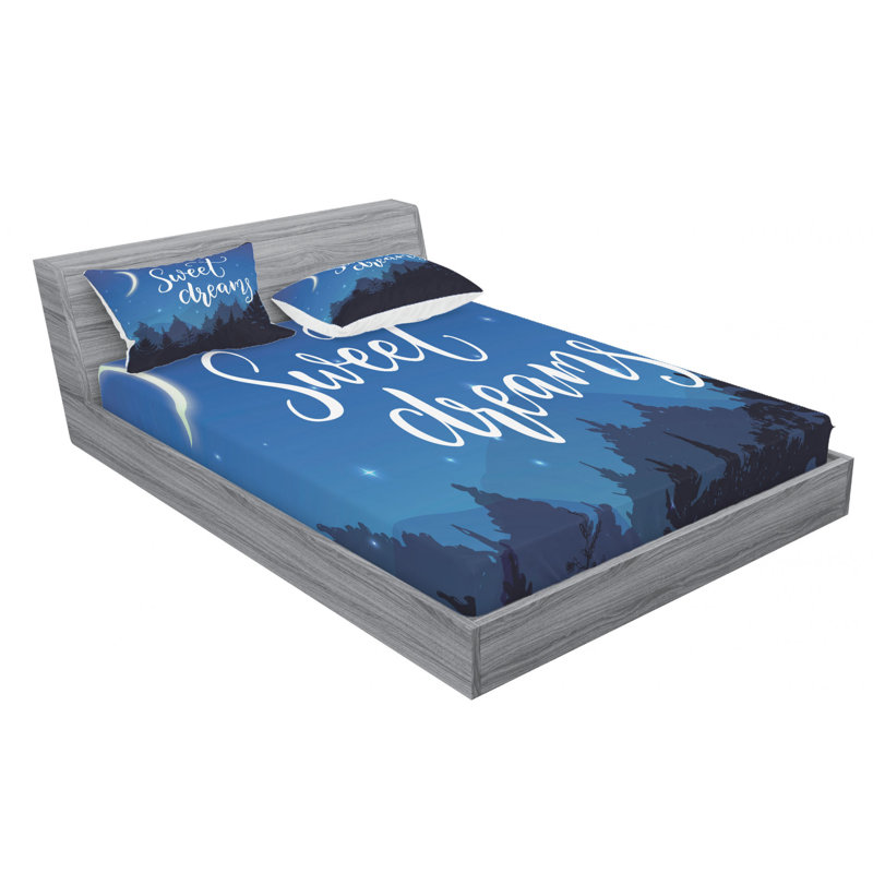 Saying Microfiber Sheet Set, Full Sheet Set + Fitted Sheet + 2 Pillowcases