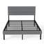 Base de lit tapissier grand format avec tête de lit, aucun sommier requis, rangement sous le lit 14 po-577732065-577732066