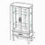 Armoire vitrée éclairée vitrine vitrée avec tablettes réglables en verre 2 portes et 1 tiroir avec ampoule incluse-114223570