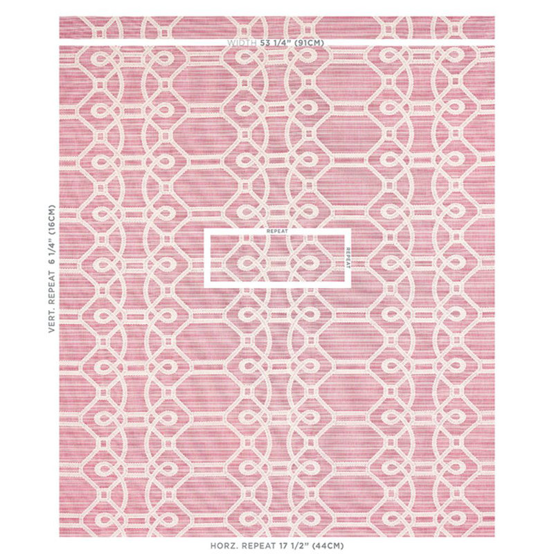 Ziz Embroidery Fabric, Pink