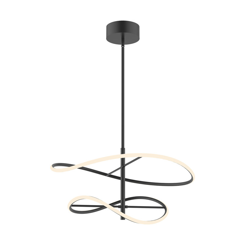 Luminaire suspendu géométrique unique à 1 lumière DEL de 24,75 po Collide