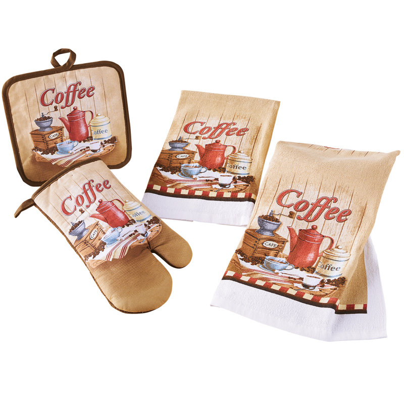 Winston Brands Winston Brands Abstract Cotton Potholder & Oven Mitt Set