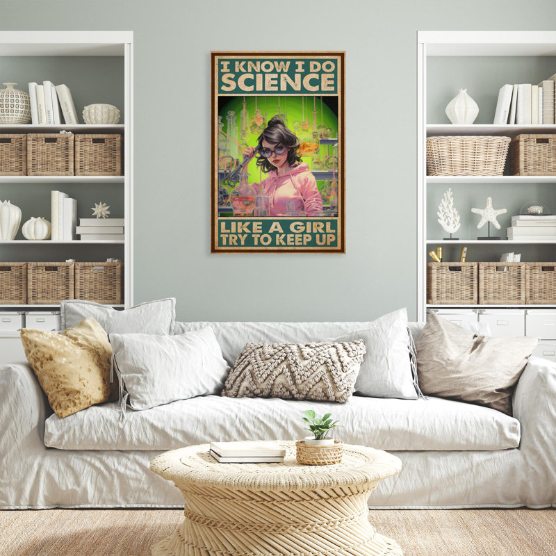 Maarya I Know I Do Science 1 - 1 pièce, reproduction d'art graphique sur toile tendue, H 14 po x l 11 po x P 1,25 po