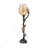 D5.1x17" Decorative Votive Candle Holder With Black And Antique Gold Floral Vine Design