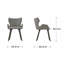 Fauteuil à oreilles en tissu Avril-841329560