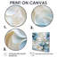 «Ethereal Blue and White Damask Dreams - Blue Wall Art», 4 pièces-1068272532-1068272535