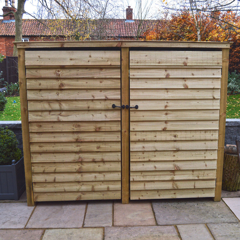 Troutville 230cm W x 74.5cm D Solid Wood Log Store, Light Green