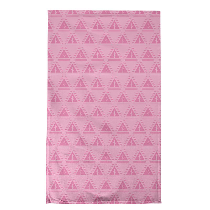 Serviette de thé minimaliste en sapin monochrome Theo Nath, Rose clair, rose foncé, Polyester sergé