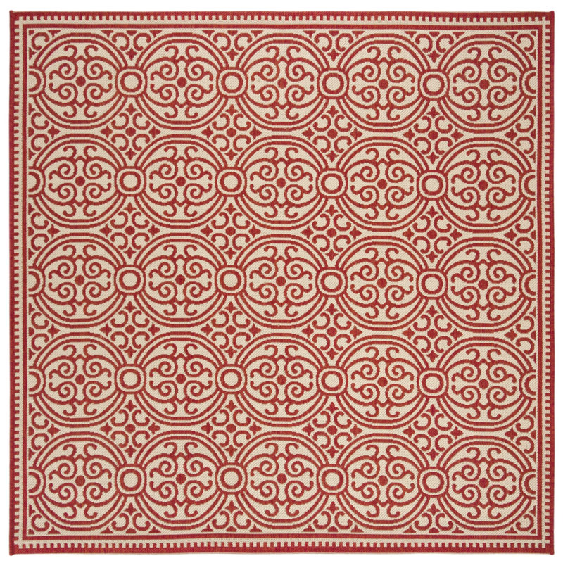 Altizer Performance Geometric Indoor/Outdoor Area Rug, Square 6'7"