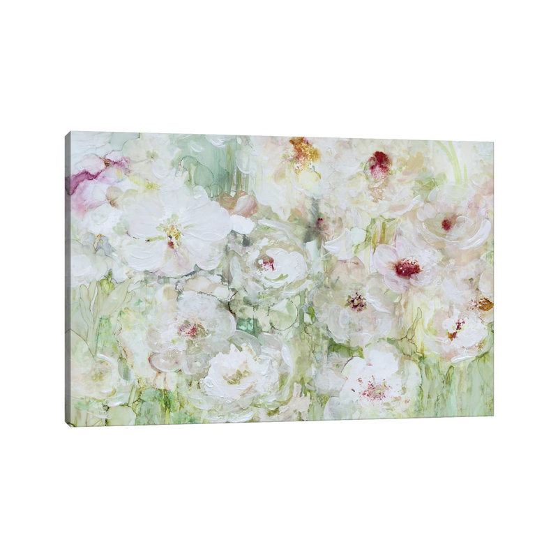 Jardin Blanc by Carol Robinson - Wrapped Canvas Painting, 66.04 cm H x 45.72 cm W x 3.175 cm D