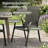 6-Person Round Patio Dining Set With Stackable Textilene Chairs-126661645