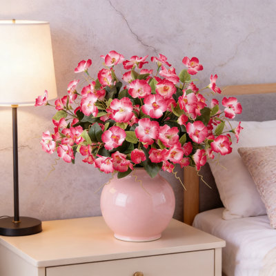 12 pièces de fleurs d'hibiscus artificielles, fleurs en soie d'extérieur, fleurs artificielles pour décoration intérieure