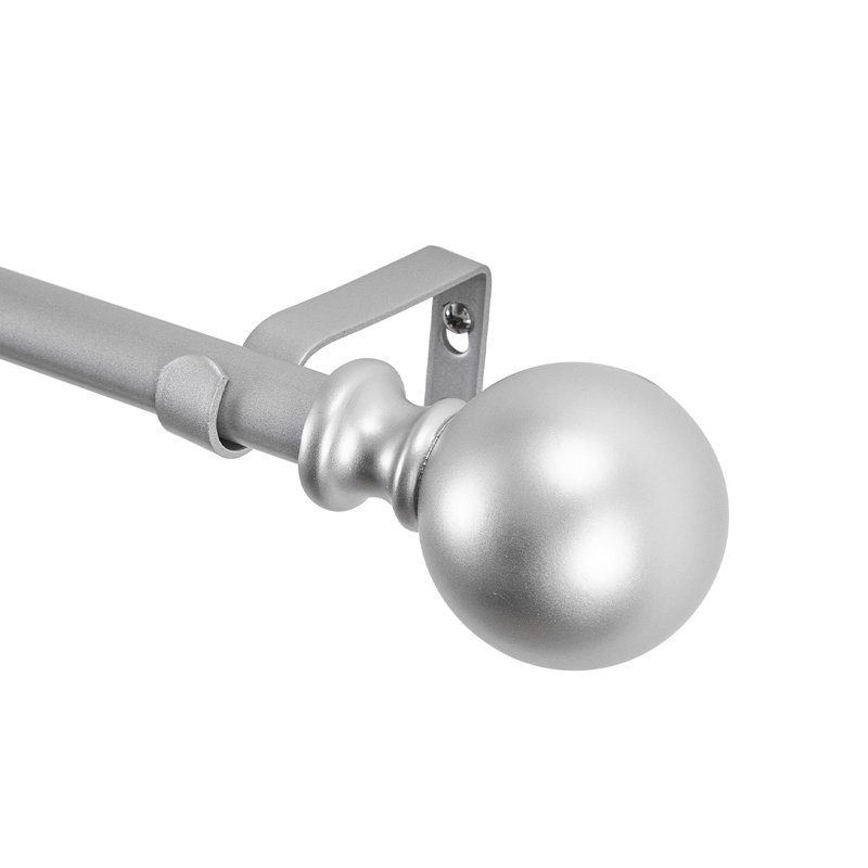 Tringle à rideau simple 3/4 po, H 2,28 po x l 120 po x P 2,28 po, Nickel