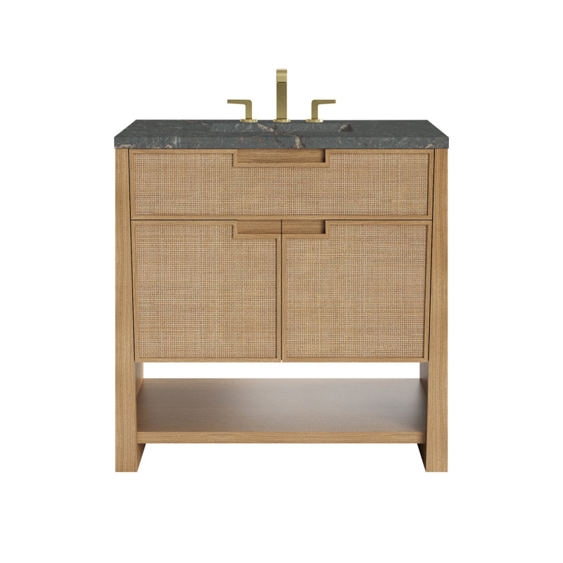 Solene 36'' Single Bathroom Vanity with Top, Parisien Bleu, Widespread