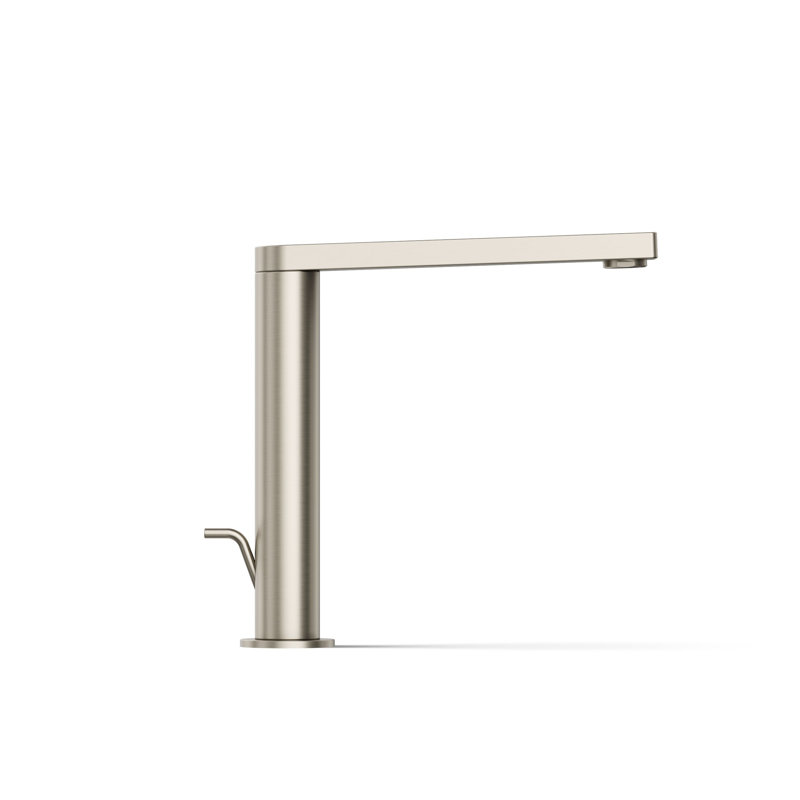 Composed Single Hole Bathroom Faucet with Drain Assembly, Vibrant Brushed Nickel