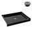 48 in. x 36 in. Alcove Acrylic Shower Base in Glossy Black With Center Drain, Drain Included-115183594
