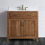Base de meuble-lavabo simple 35,25 po Whiteley en noyer seulement