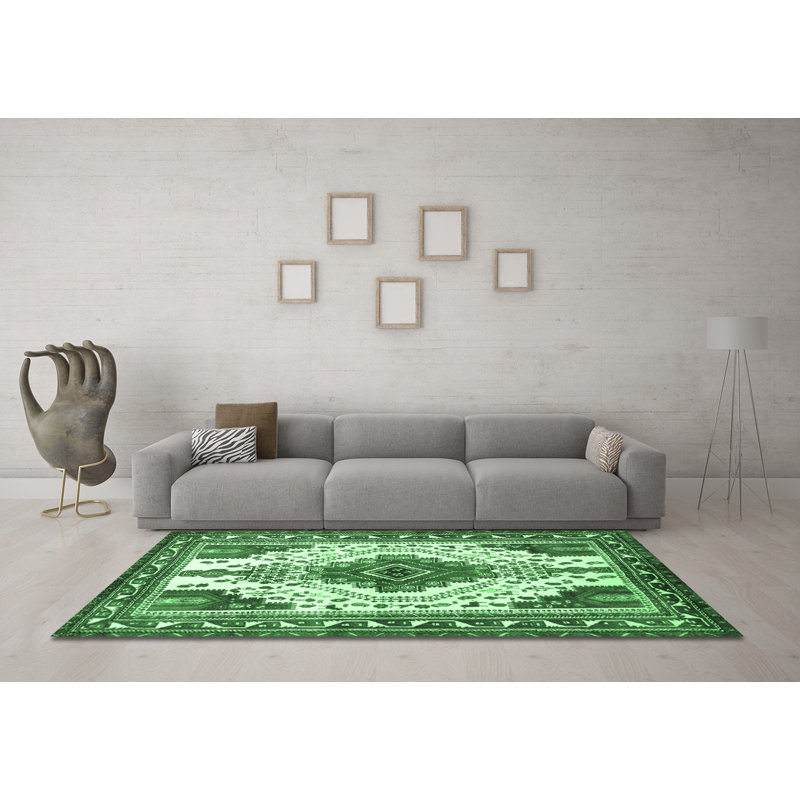 Washable Oriental Indoor Rug, Square 8'