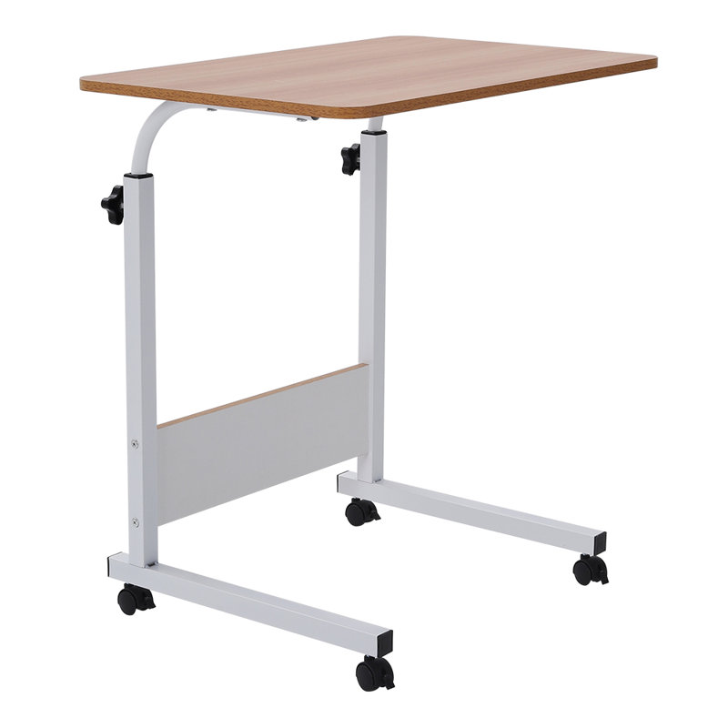 Height Adjustable Overbed Table with Wheels