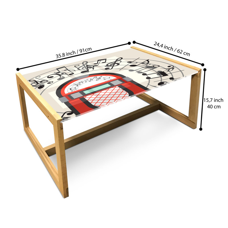 Jaishna Sled Coffee Table, 90cm H x 62cm W x 40cm D
