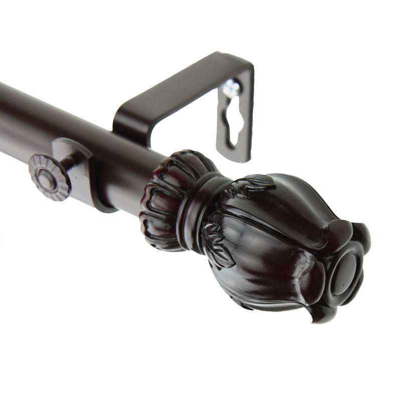 Tringle à rideaux simple Regent, Acajou, H 2 po x l 240 po x P 3,63 po