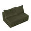 Chaise longue convertible en velours et porte-gobelet