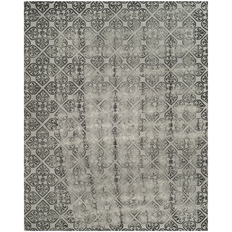 Oakton Hand Tufted Wool Floral Rug, Rectangle 8' x 10'