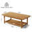 47" Solid Wood Coffee Table, Modern Farmhous Center Table with 2-Tier Storage-1410320532