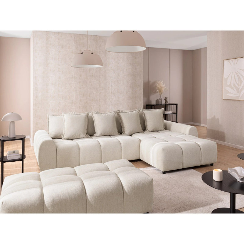 Bubble Sectional, Right-Hand Facing, Light Beige