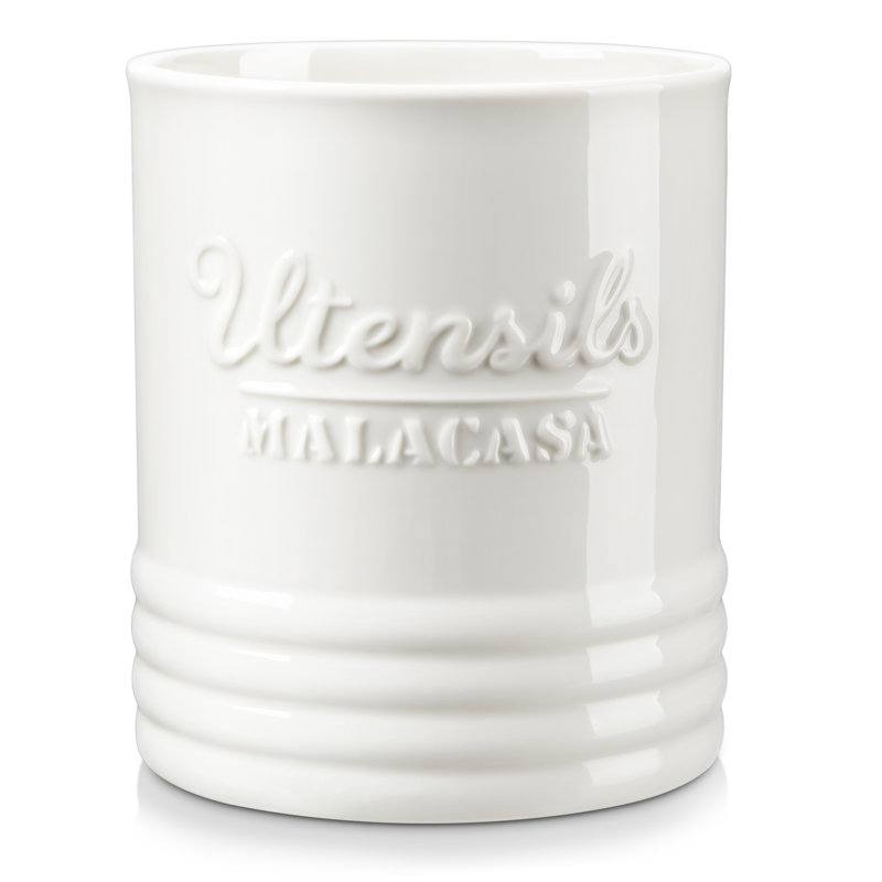 Porcelain China Round Utensil Crock