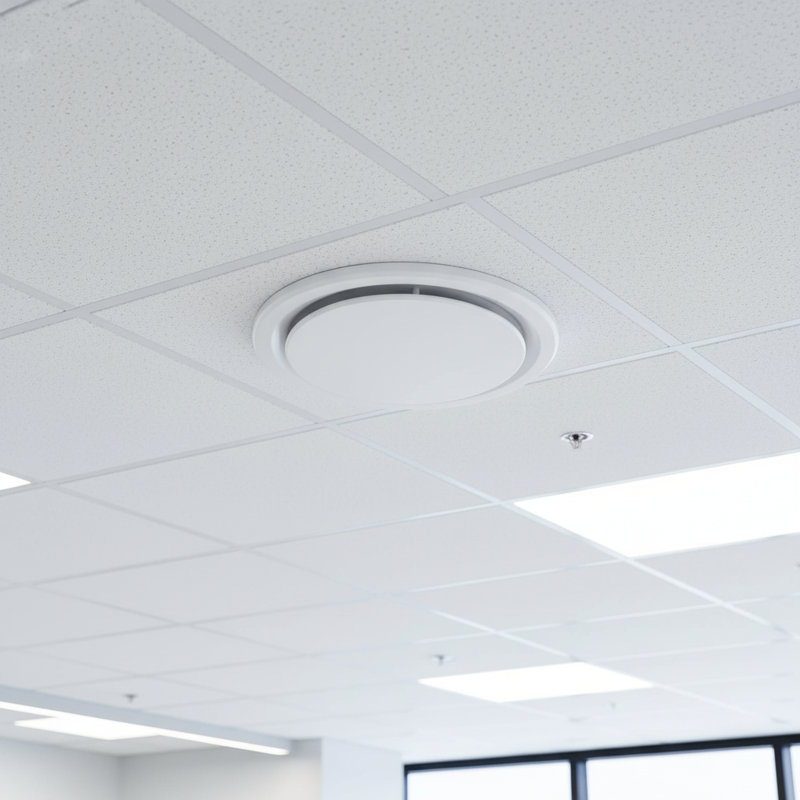 Ventilateur de salle de bain 2.0 tons silencieux, fixation au plafond blanc, ventilation à haute efficacité de 110 pi³ / min