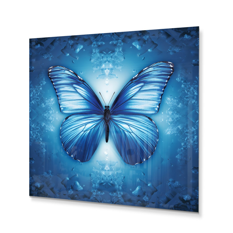 Diamond Butterfly III - Animals Metal Wall Art Living Room, H 36 po x l 36 po x P 1 po