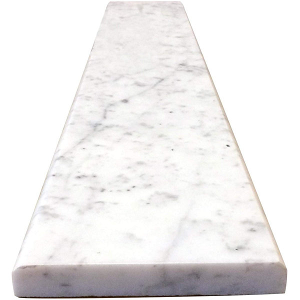 Carrara 5" x 48" Micro-beveled Marble Wall & Floor Tile