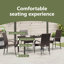 Garden Dining Set 5 Pcs Powder-Coated Steel-1686900158