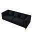 3, 81 pouces - Tissu noir avec 3 coussins confortables pour divers espaces de la maison, modulaire, design moderne, salon, chambre à coucher, bureau